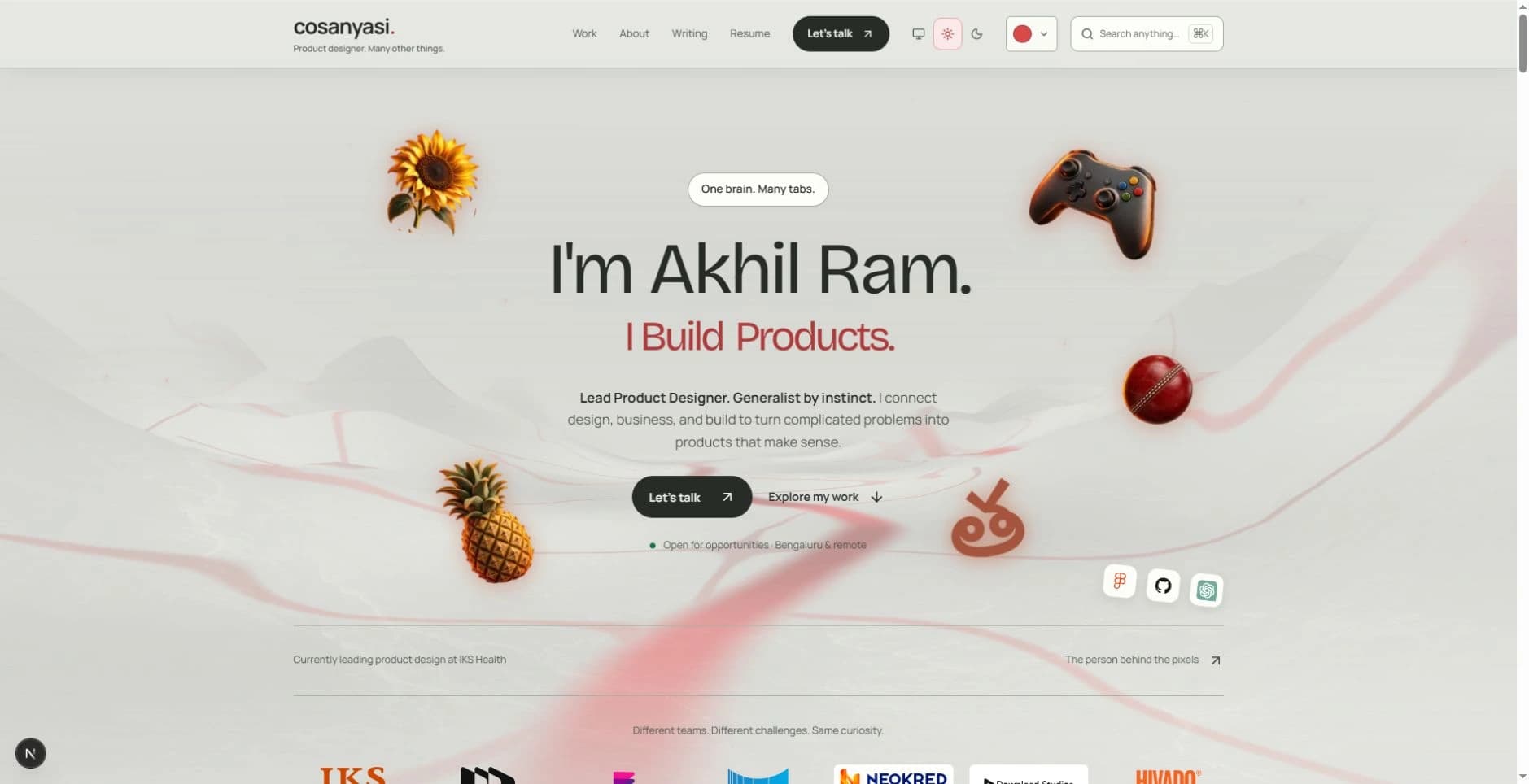 The homepage with red accents and the Lava terrain atmosphere.